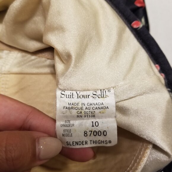 Vintage Rose One Piece Dress Bathing Suit Medium Made in Canada Suit Your Self! - Picture 2 of 14